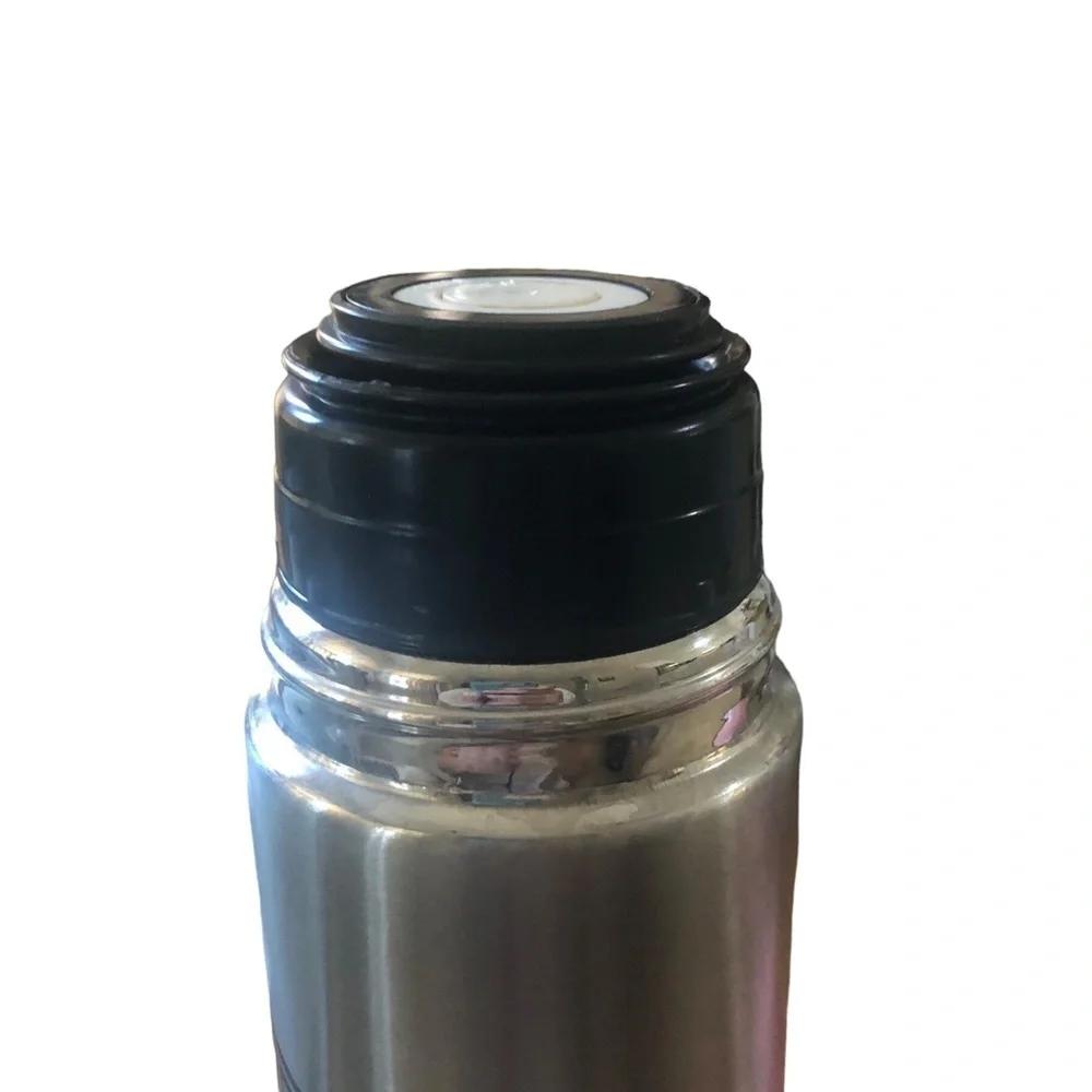 Harley Davidson Stainless Steel Travel Coffee Thermos Logo Screw Off Cup Dents